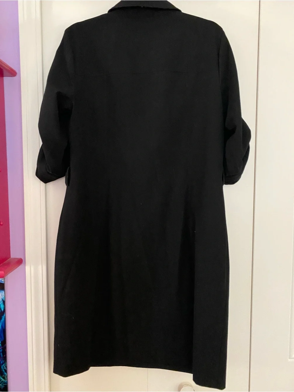 Michael Kors Black Zip-Front Utility Mini Dress